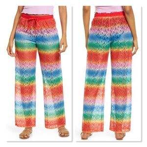 NEW! BP Nordstrom Lace Swim Coverup Pants - size XS in Rainbow Ombre